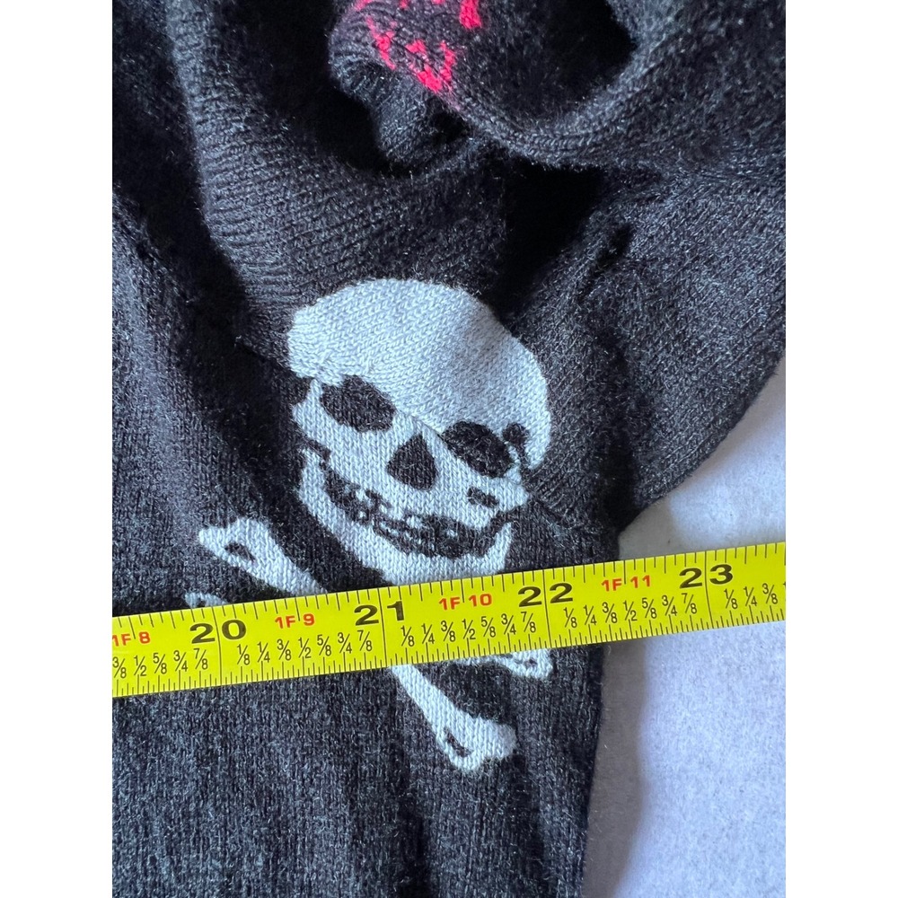 Torrid x Betsey Johnson Skull Crossbones Longline Cardigan Sweater Black Pink 1 - Picture 6 of 7